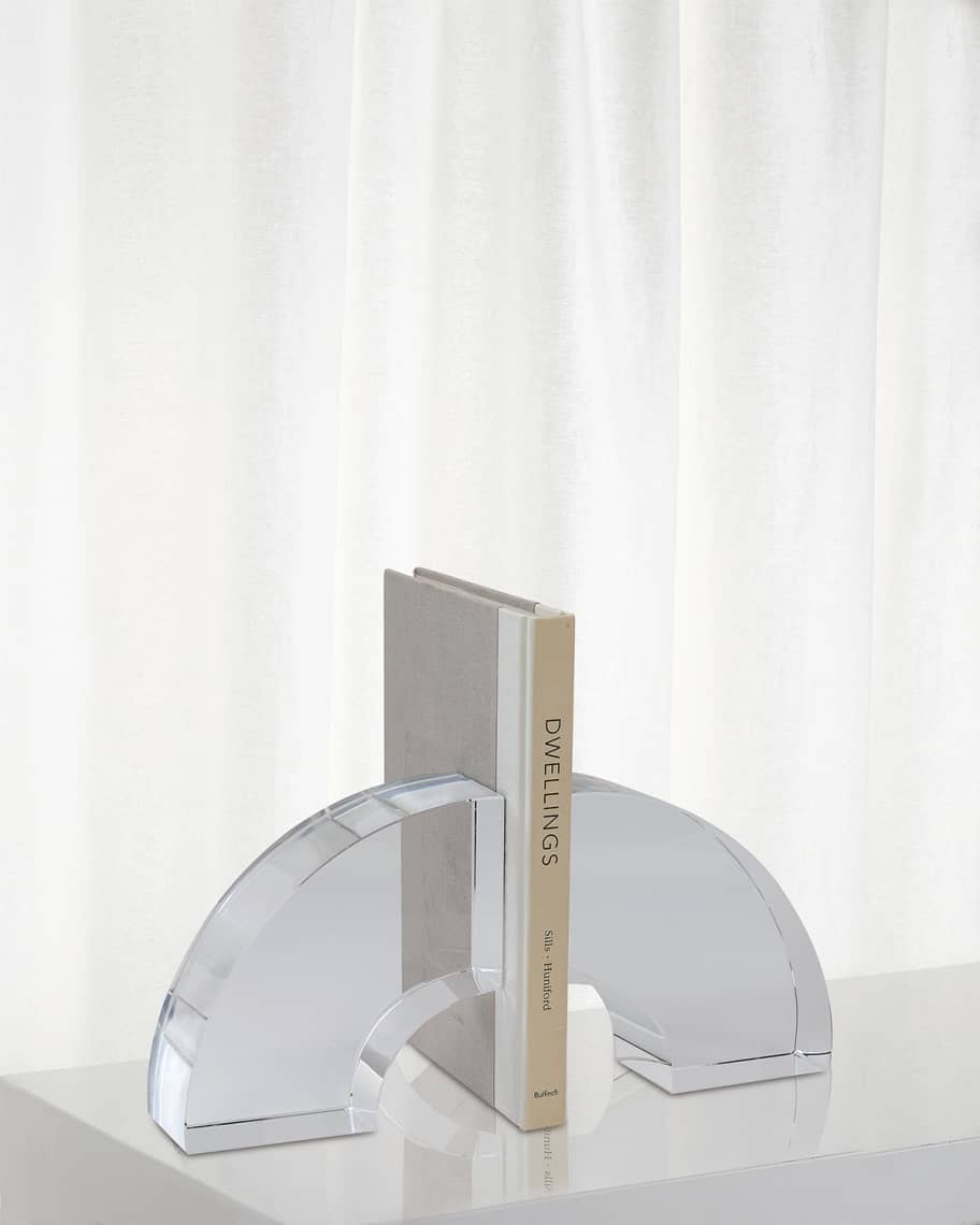 Crystal Bookends for Stylish Shelves