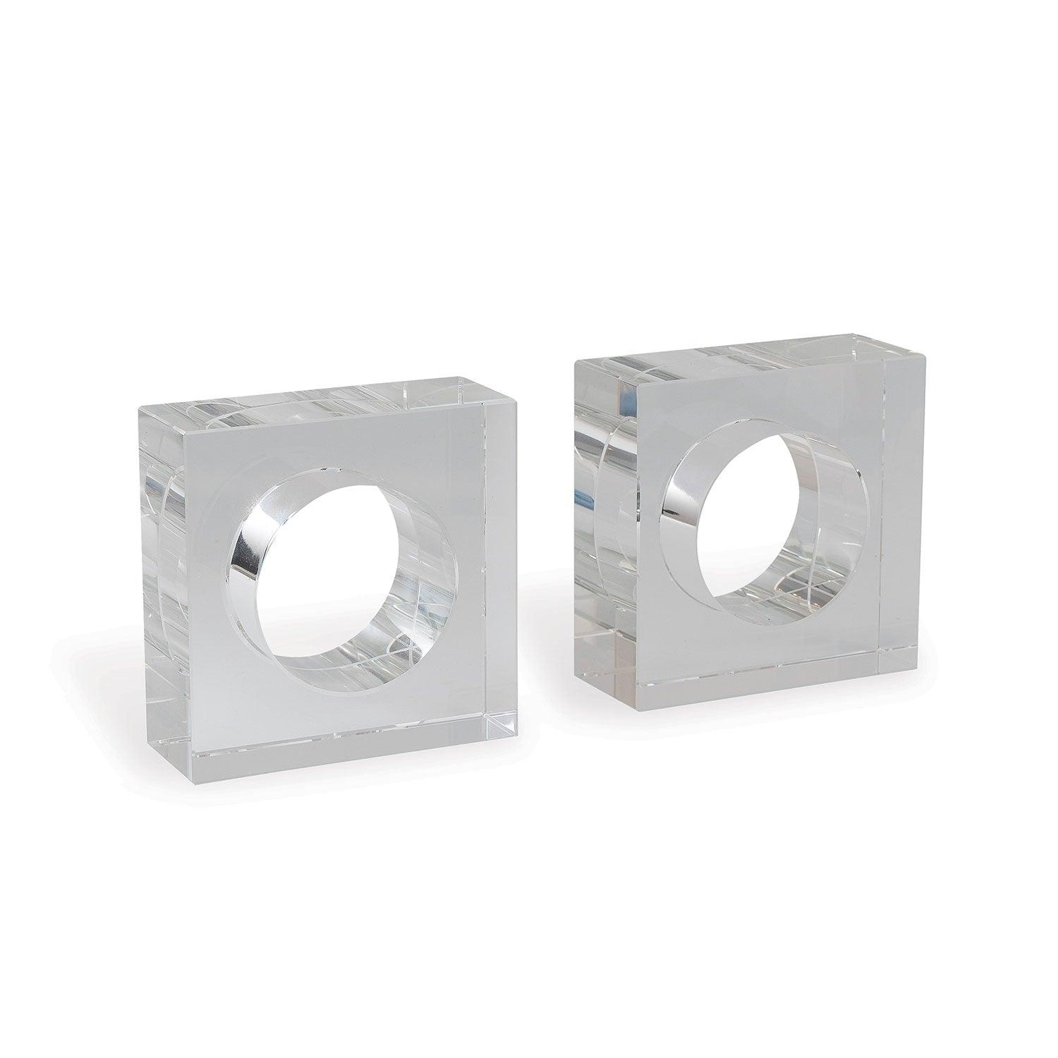 Hinsdale Crystal Bookends – Elegant Shelf Decor