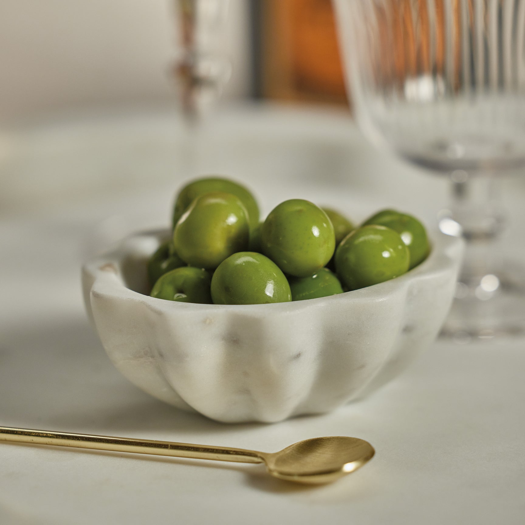 Elegant Marble Condiment Bowl