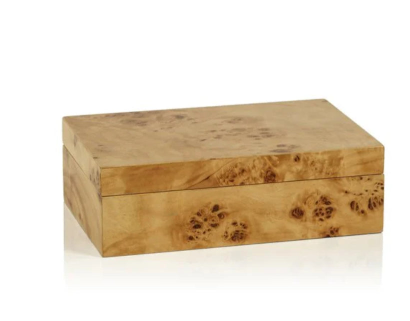 Handcrafted Burlwood Storage Box