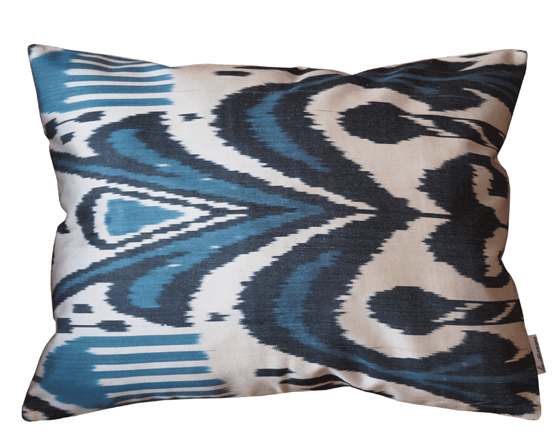 Luxury Silk & Velvet Ikat Throw Pillows
