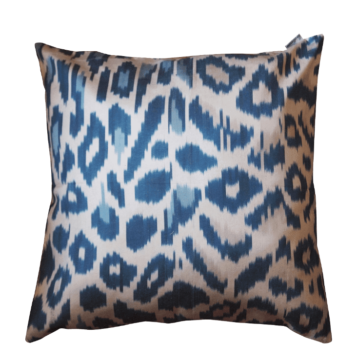 Luxury Silk & Velvet Ikat Throw Pillows