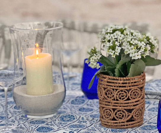 Natural Sisal Candle Holder for Home Decor