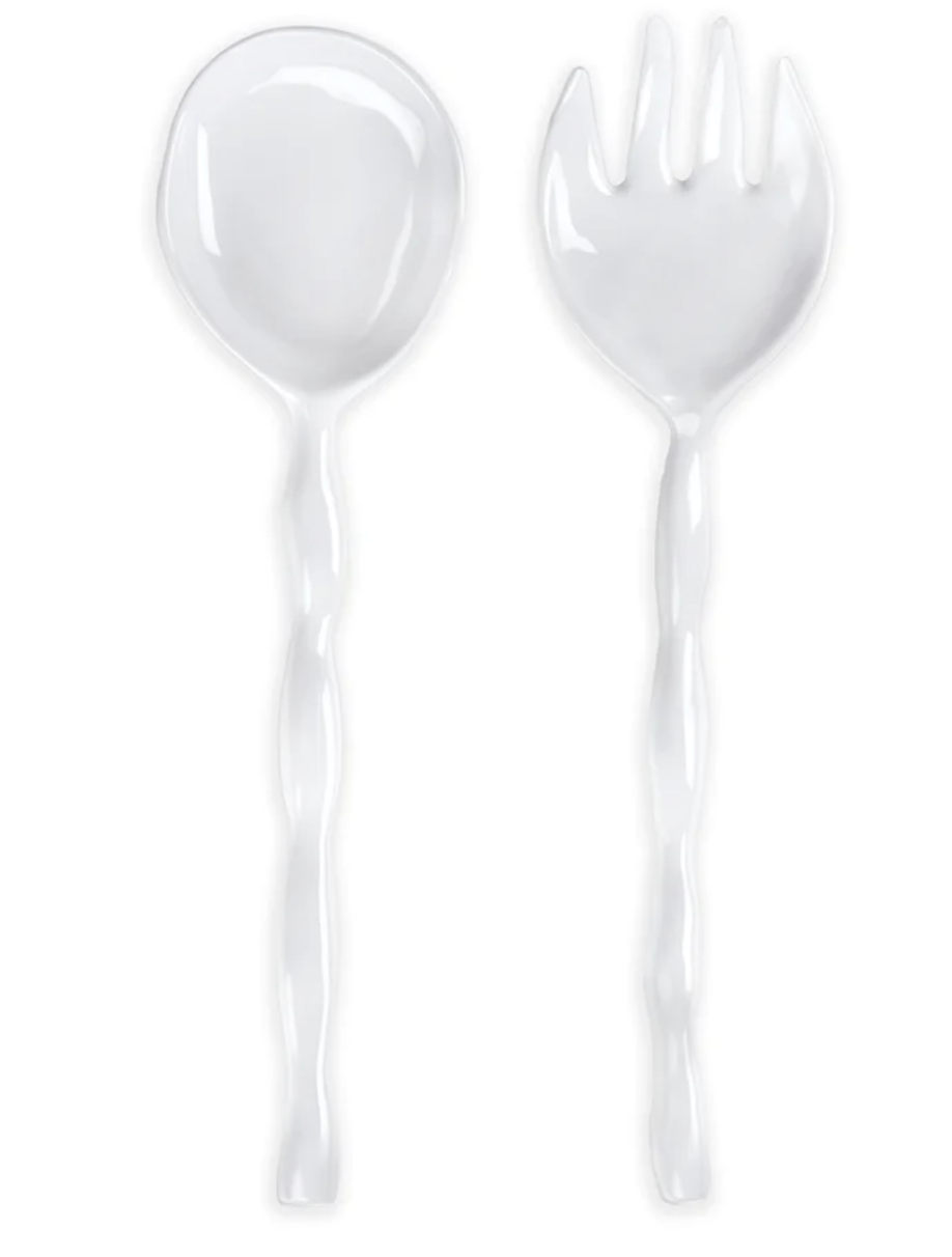 Stylish Ruffle Melamine Salad Servers