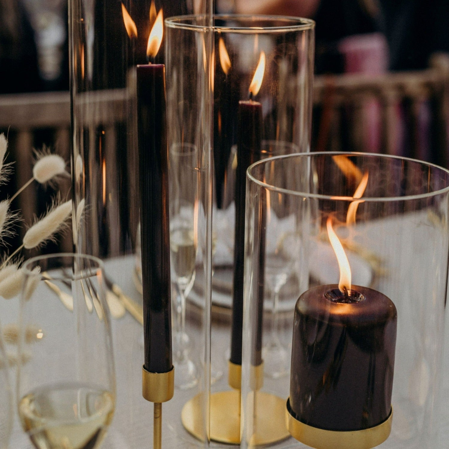 Elegant Kane Gold Small Candlestick for Home Decor
