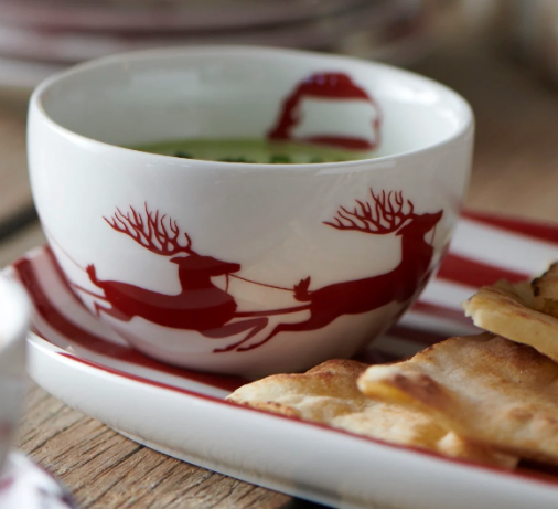Festive Santa Snack Bowls for Holiday Treats