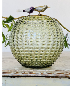 Vintage Hobnail Glass Globe Decor
