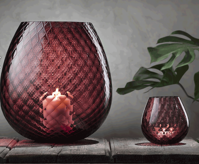 Stylish Murano XL Glass Candle Holder
