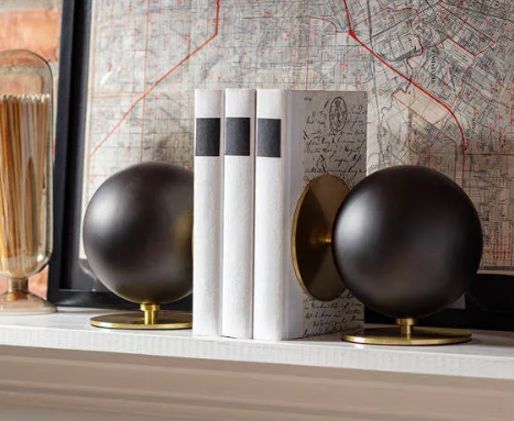 Stylish Jen Bookends - Set of 2 for Shelves