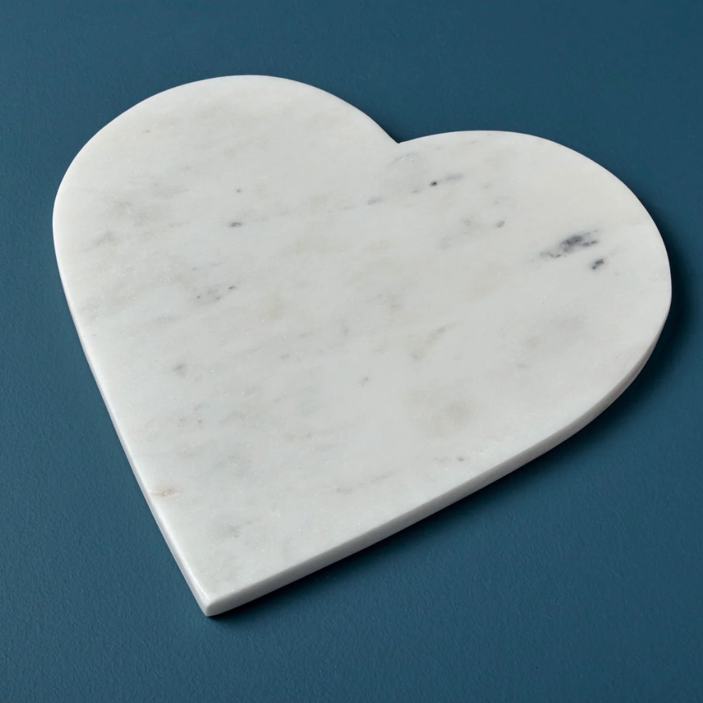 Elegant Marble Heart Cheese Board