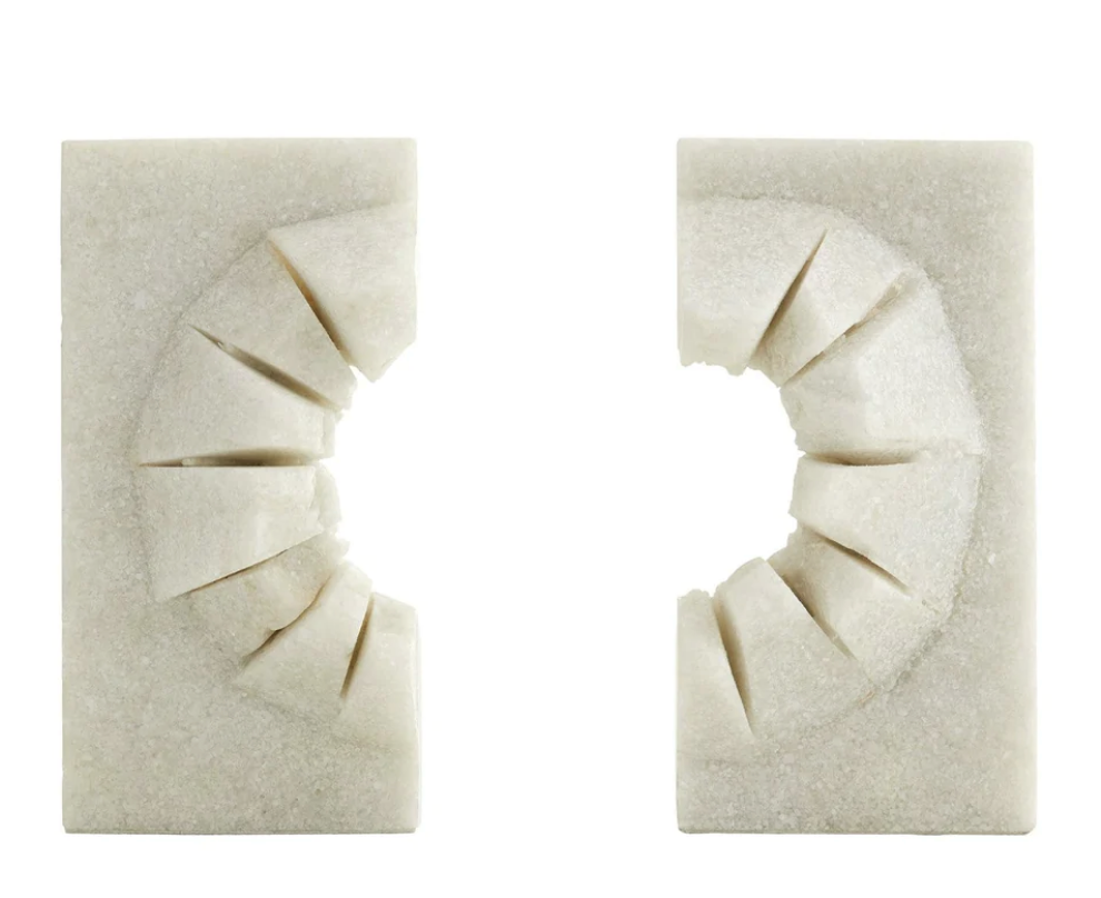 Stylish Ricestone Bookends for Shelves