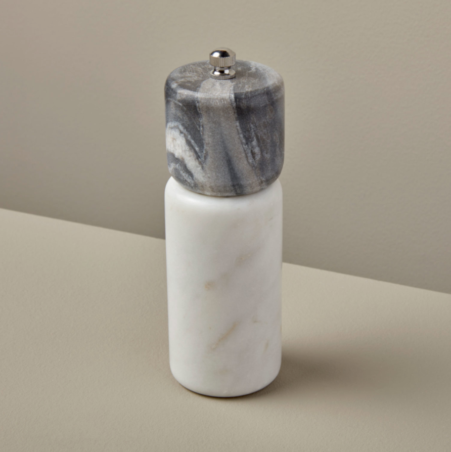 Gray & White Marble Pepper Grinder