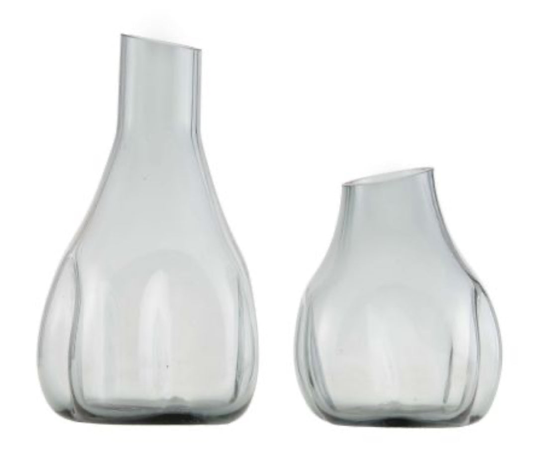 Stylish Glass Vase Duo for Home Decor