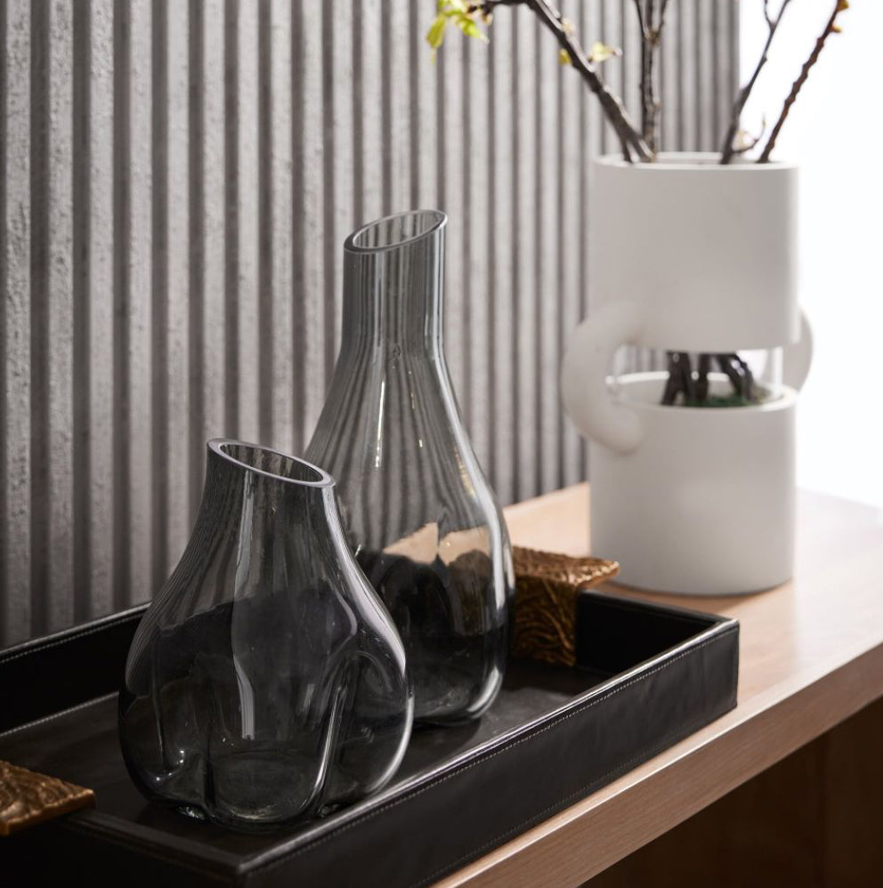 Stylish Glass Vase Duo for Home Decor