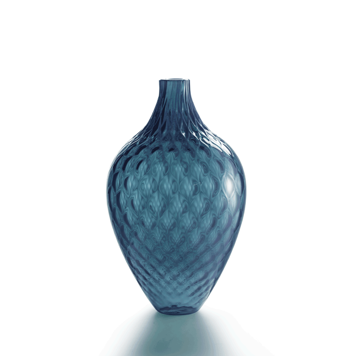 Sapphire Murano Glass Tall Vase