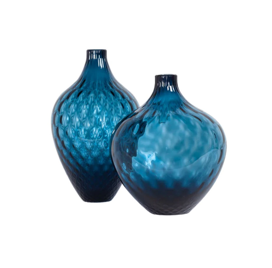 Sapphire Murano Glass Tall Vase