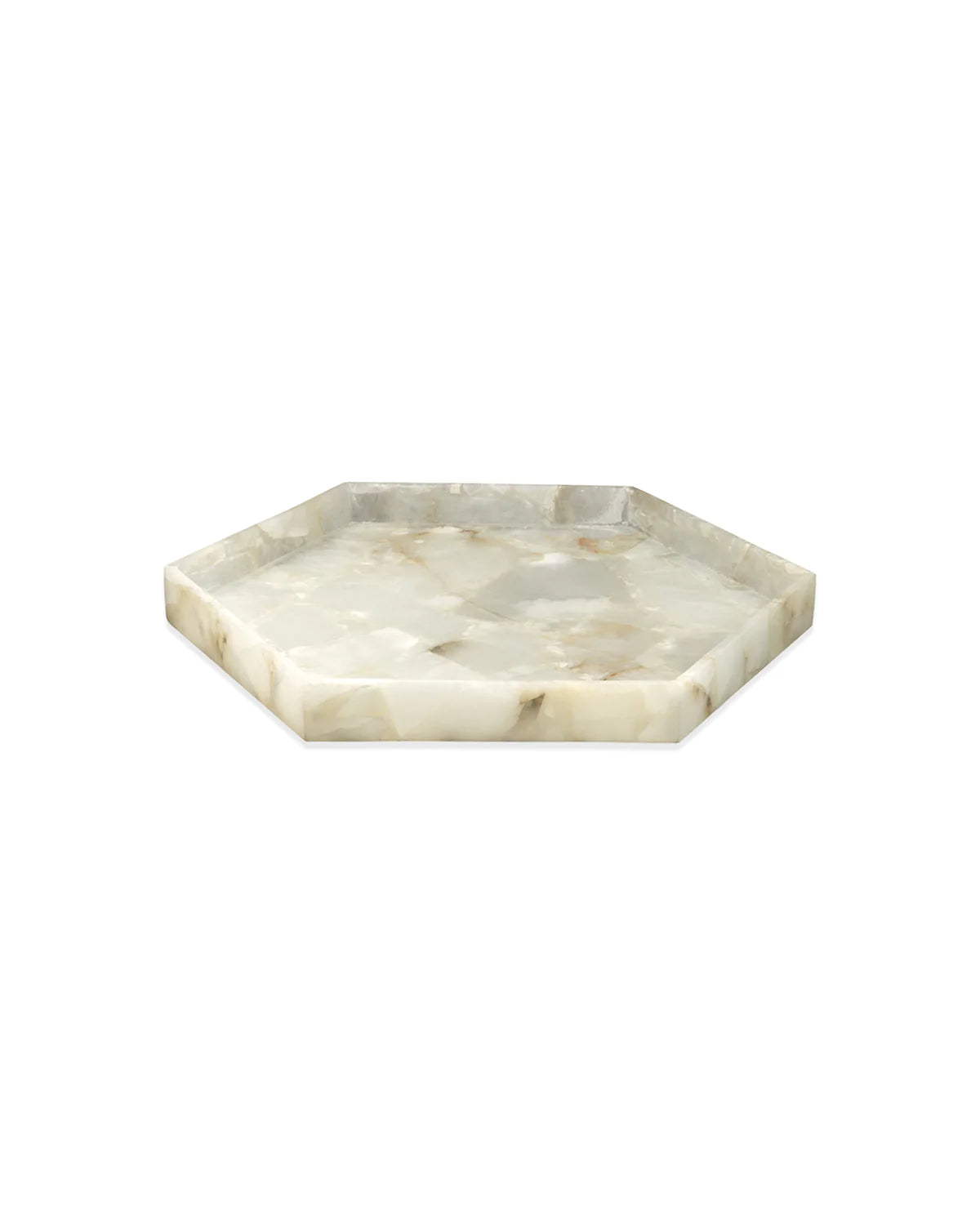 Alabaster Octagon Serving Tray