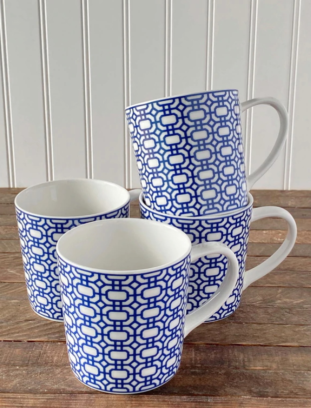 Blue Hampton Garden Gate Coffee Mug