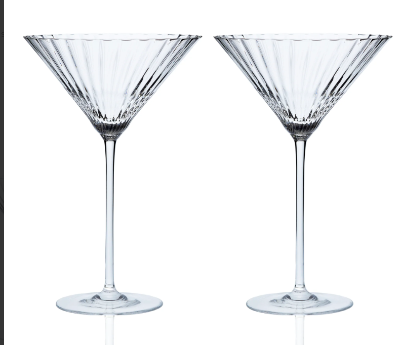 2-Pack Quinn Martini Glasses for Cocktails