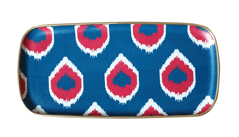 Stylish Ikat Fiberglass Serving Trays