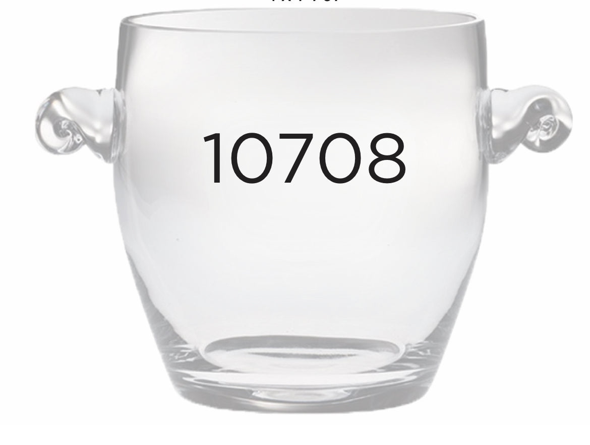 Elegant Crystal Etched Ice Bucket for Chilling Drinks