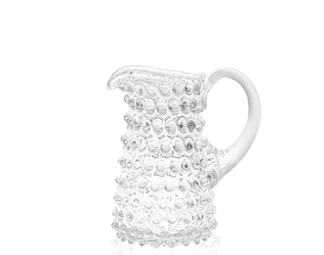 Crystal Hobnail Glass Jug for Elegant Serving