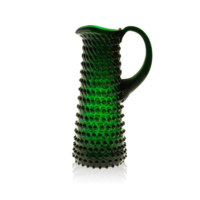 Vintage Glass Hobnail Pitcher for Beverages