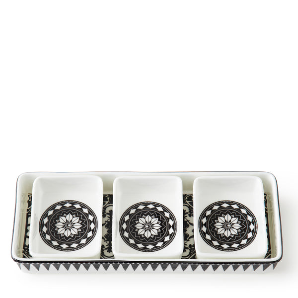 Casablanca Serving Tray Set with Nested Bowls